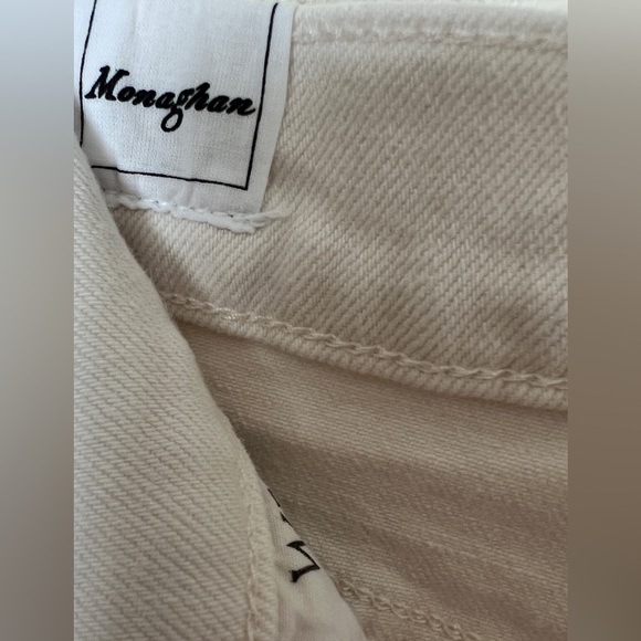 Frank & Eileen Monaghan Jeans Crop Raw Hem Off White Cream 27 Straight. - Picture 7 of 12